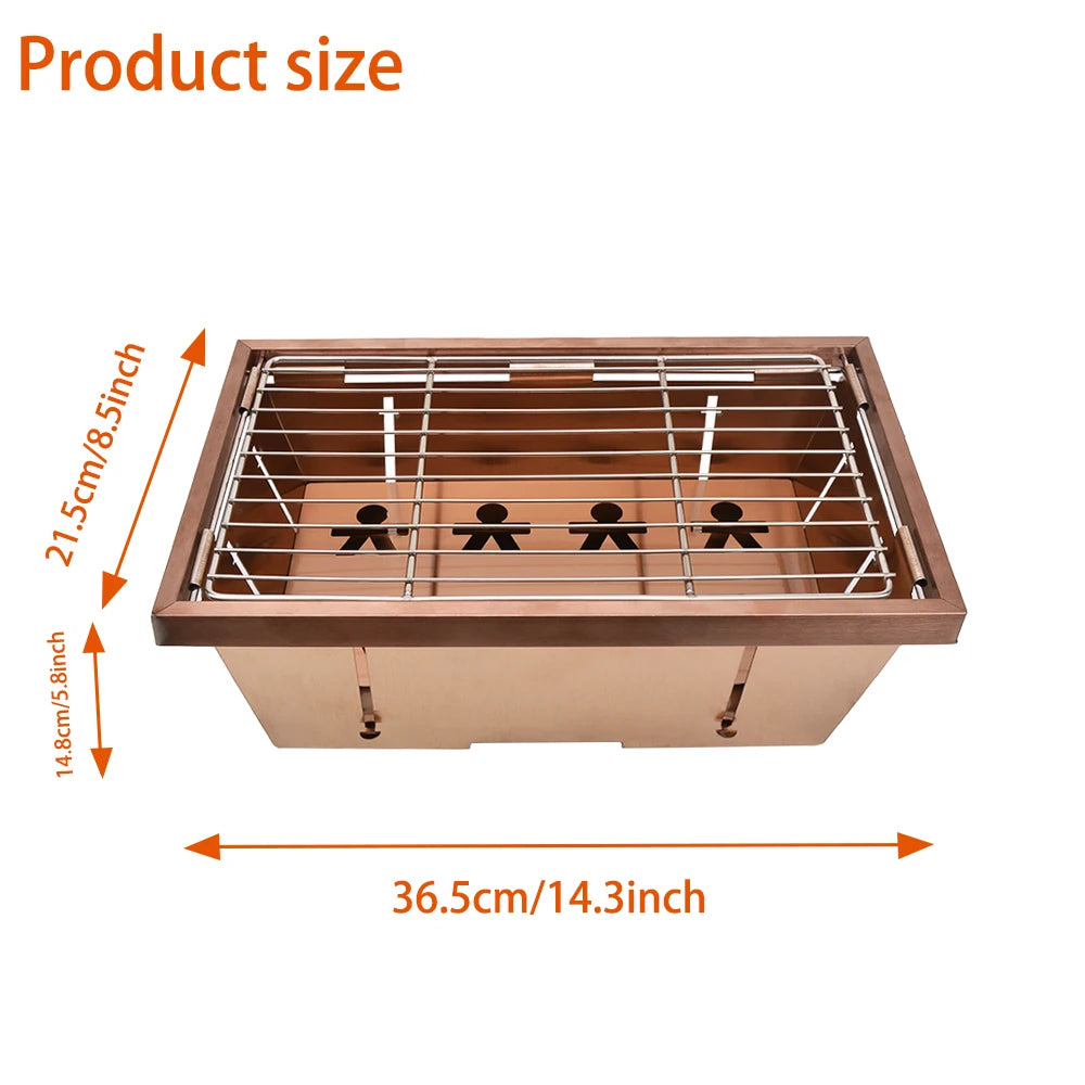 Camping Folding Removable IGT Wood Table Gas Stove Portable Lightweight Camp BBQ Grill Table Outdoor Picnic Fishing Table