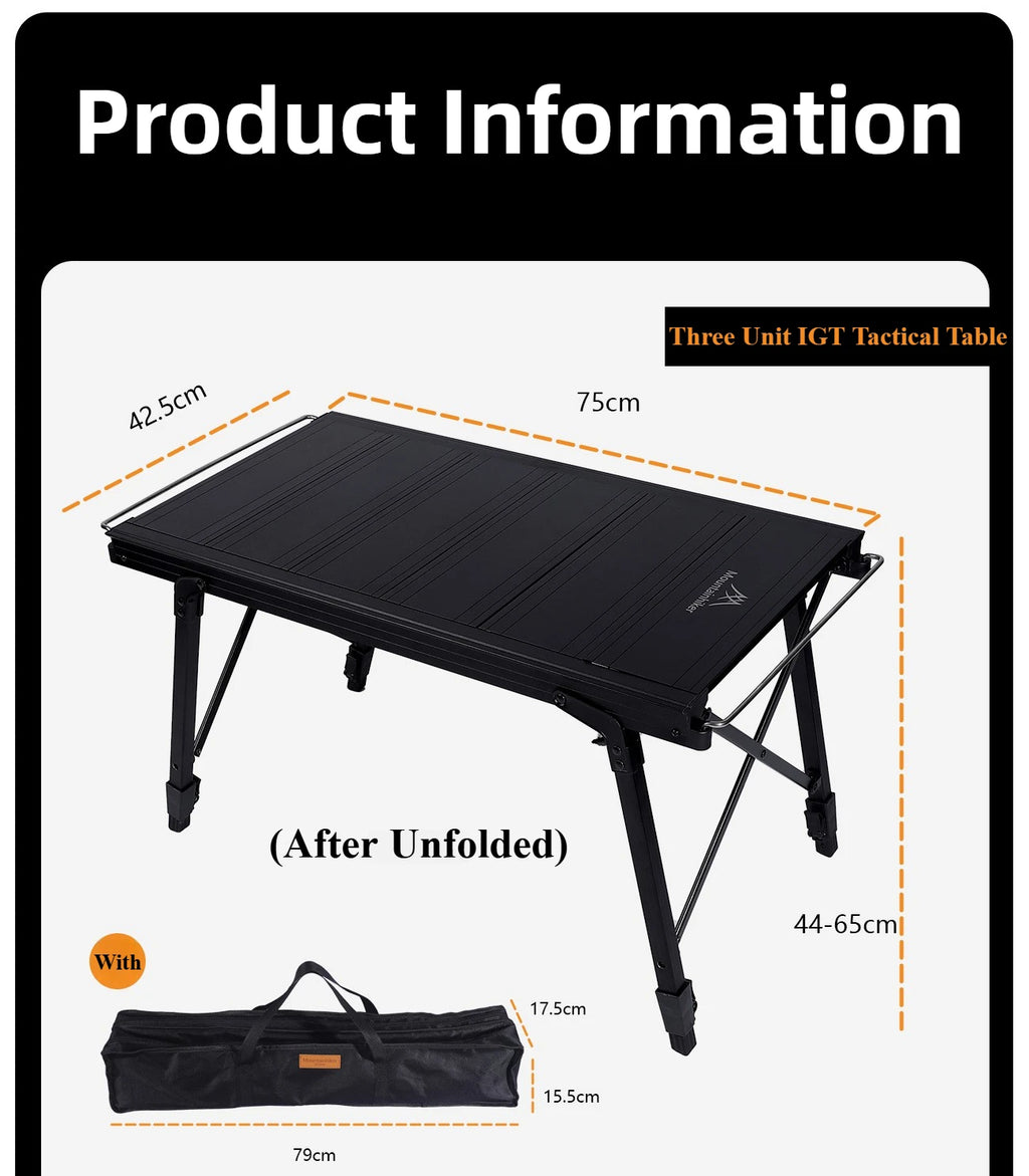 Mountainhiker Camping Folding Lift Removable Multi Unit IGT Table Gas Stove Portable Camp BBQ Grill Table Outdoor Picnic table