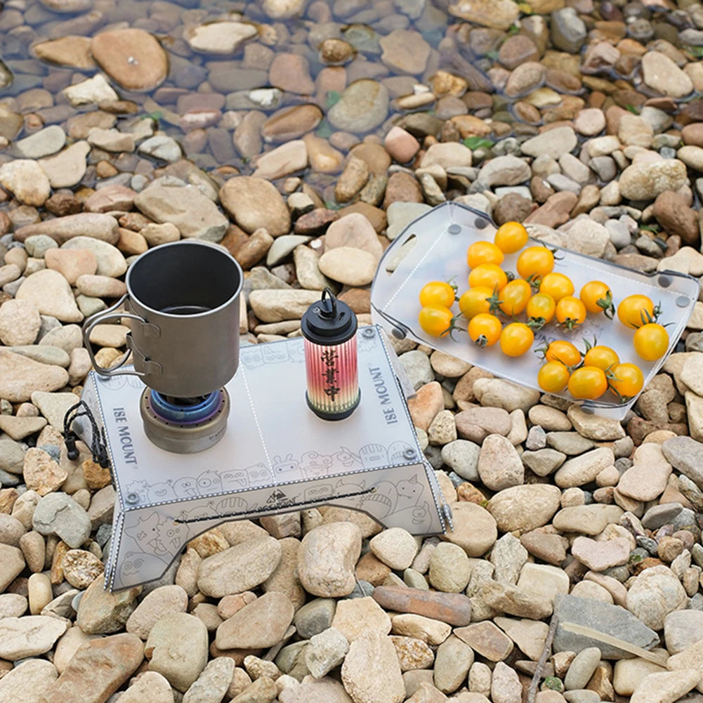 New Ultralight PP Folding Camping Table & Tray 97g Mini Portable Heavy Duty for Hiking Picnic Outdoor Travel Gear