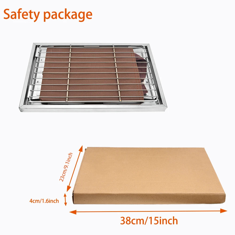 Camping Folding Removable IGT Wood Table Gas Stove Portable Lightweight Camp BBQ Grill Table Outdoor Picnic Fishing Table