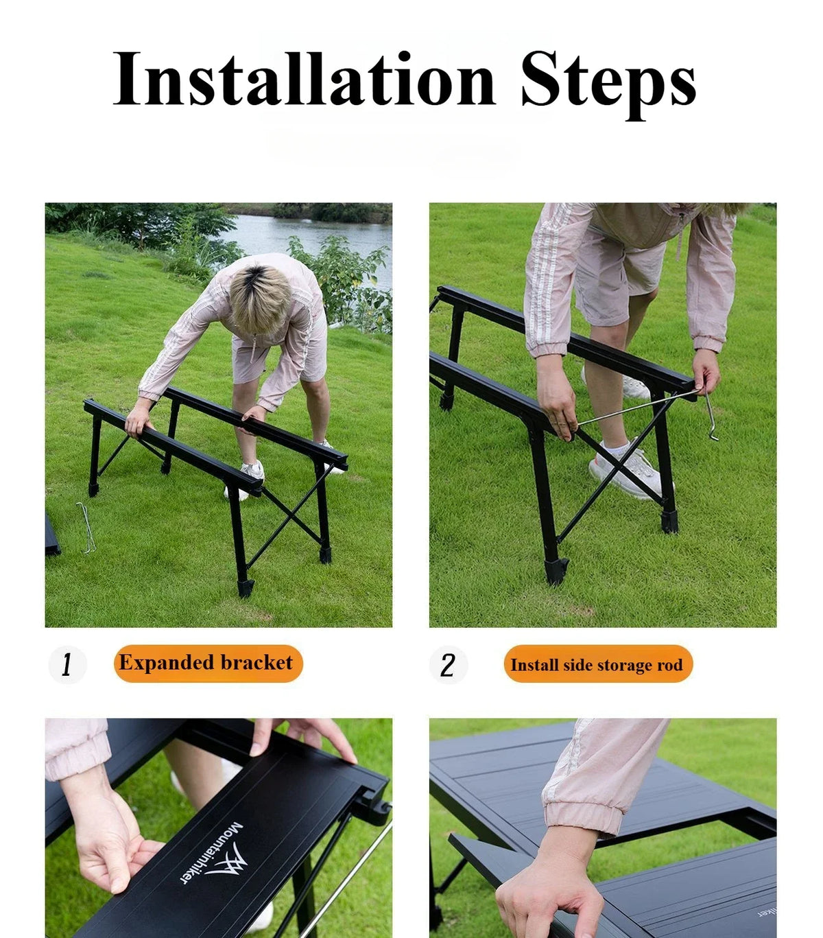 Mountainhiker Camping Folding Lift Removable Multi Unit IGT Table Gas Stove Portable Camp BBQ Grill Table Outdoor Picnic table