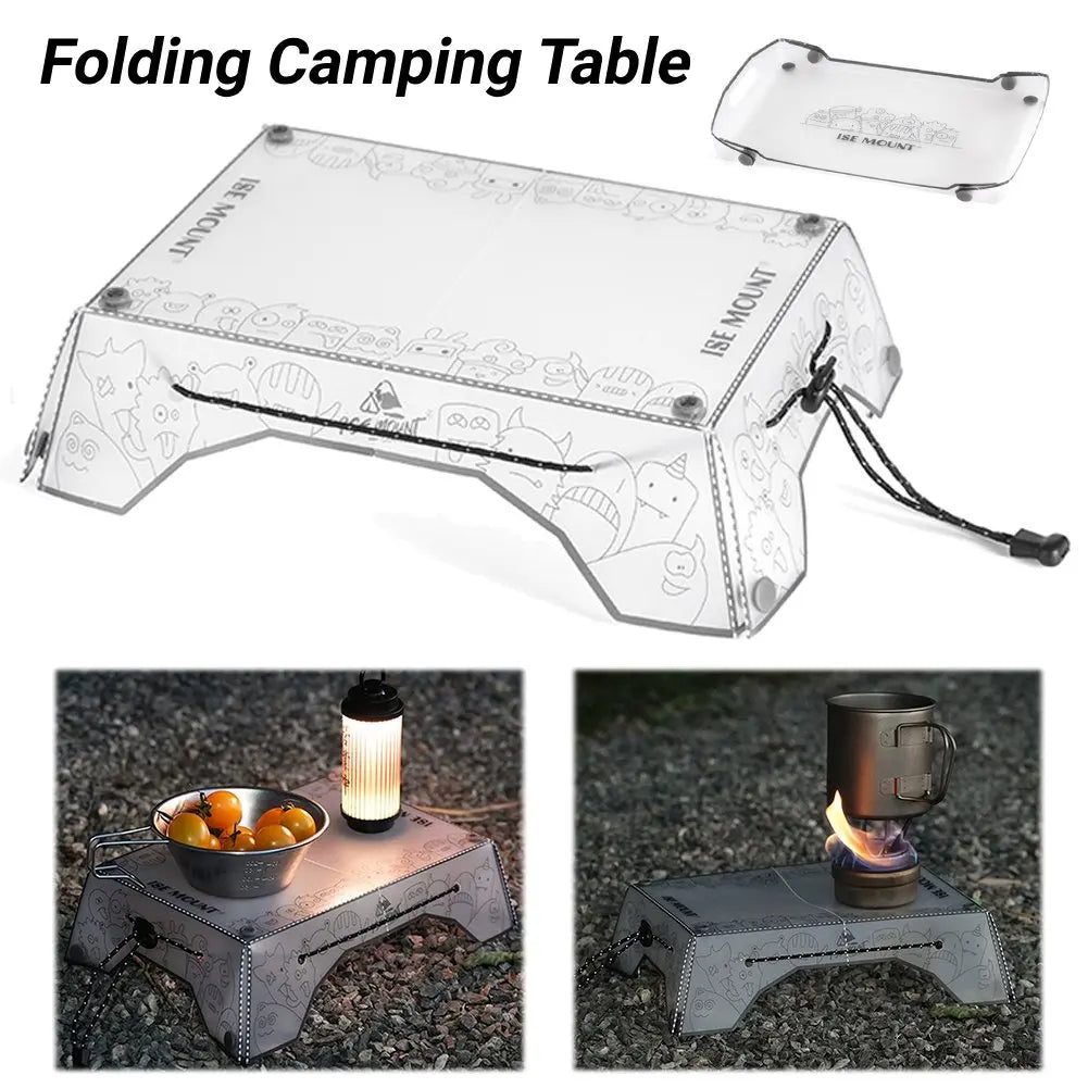 New Ultralight PP Folding Camping Table & Tray 97g Mini Portable Heavy Duty for Hiking Picnic Outdoor Travel Gear