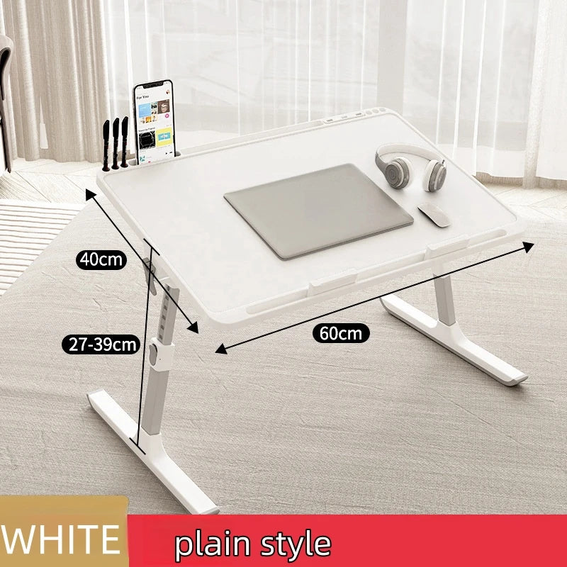 Adjustable Laptop Bed Tray Table Portable Standing Desk with Storage Drawer Foldable Lap Tablet for Sofa Comfortable Viewing