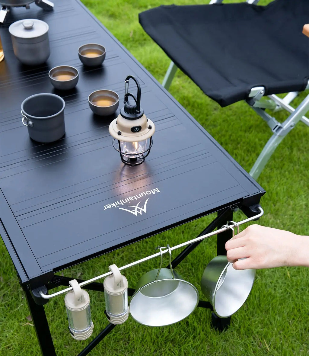 Mountainhiker Camping Folding Lift Removable Multi Unit IGT Table Gas Stove Portable Camp BBQ Grill Table Outdoor Picnic table