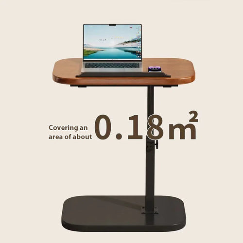 C-shaped Side Table Coffee Table Waterproof Living Room Sofa Table Height Adjustable And Flip-over Panel Load Capacity of 25kg