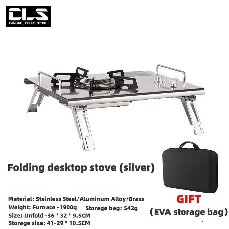 Mountainhiker Camping Folding Lift Removable Multi Unit IGT Table Gas Stove Portable Camp BBQ Grill Table Outdoor Picnic table