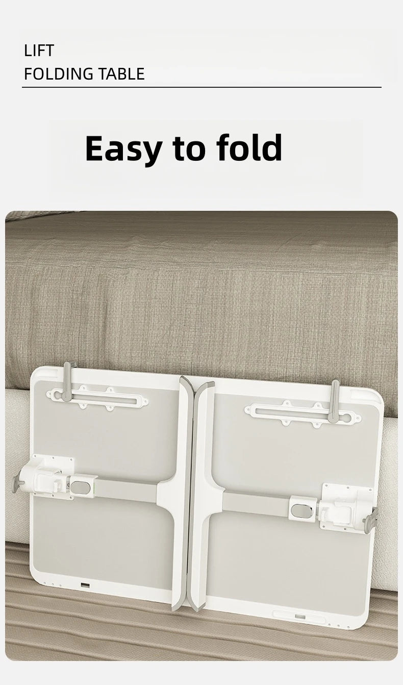 Adjustable Laptop Bed Tray Table Portable Standing Desk with Storage Drawer Foldable Lap Tablet for Sofa Comfortable Viewing