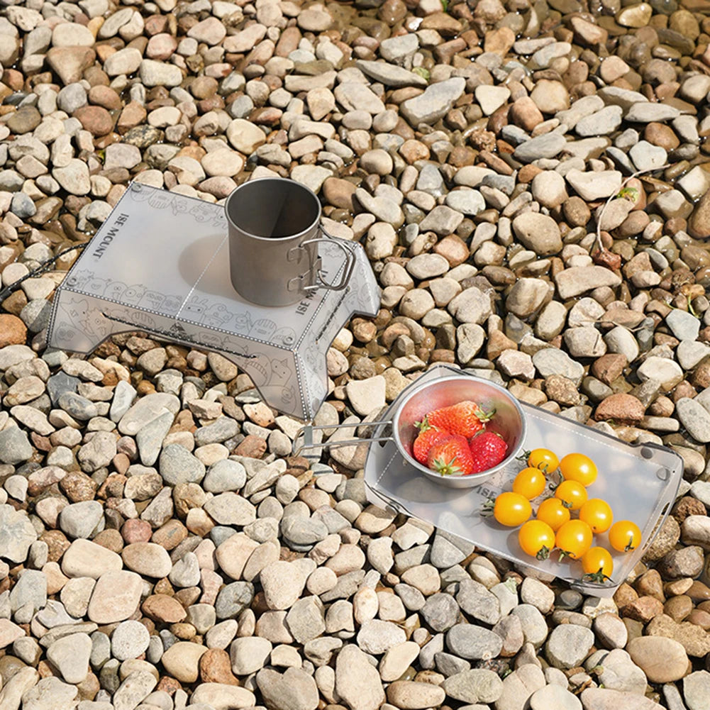 New Ultralight PP Folding Camping Table & Tray 97g Mini Portable Heavy Duty for Hiking Picnic Outdoor Travel Gear